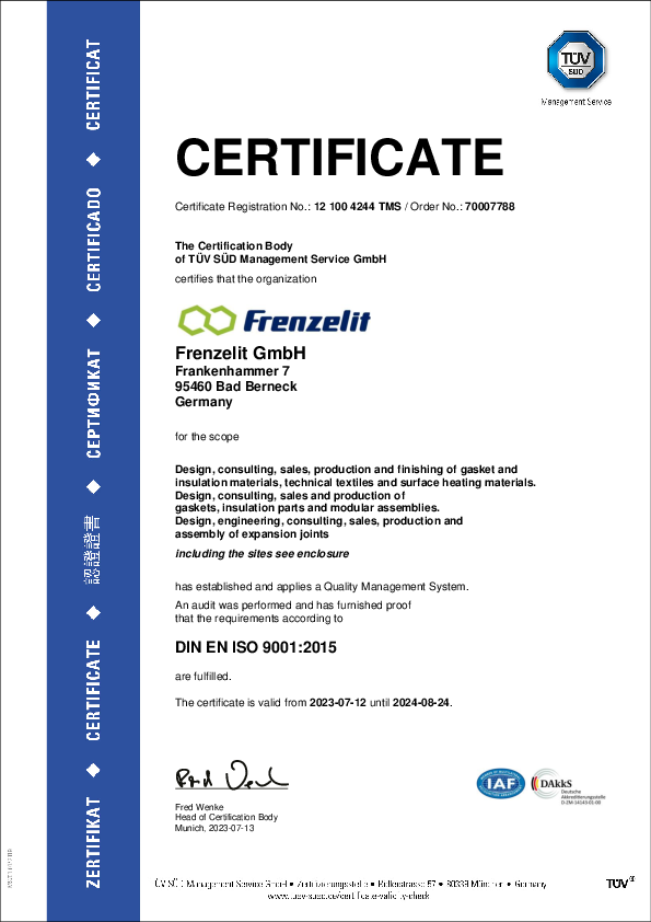 Certificate ISO 9001 Quality management